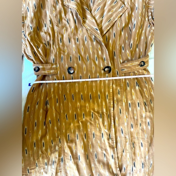 Gorgeous Free people wrap dress in yellow ikkat print NWT - Picture 11 of 12